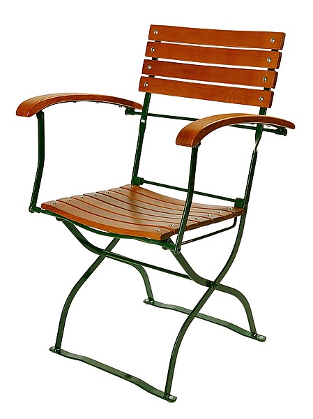 Biergartenklappstuhl mit Armlehne "Bayern" Akazie